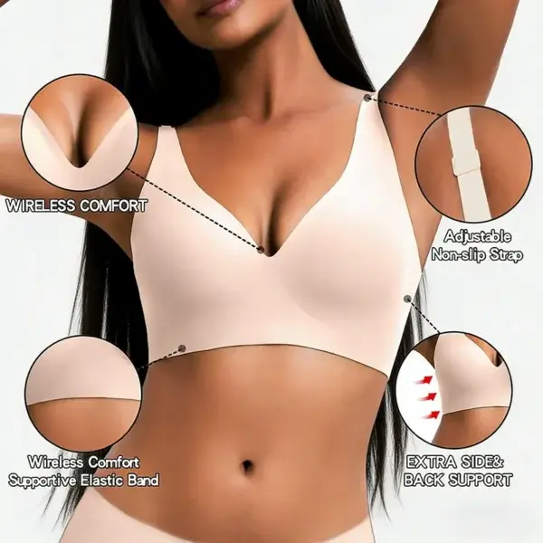 NESLEMY Wireless Push Up Bra for Women