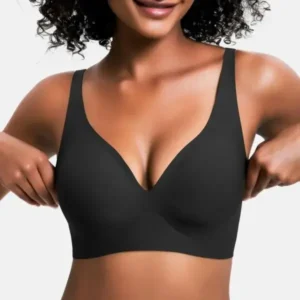 NESLEMY Wireless Womens Comfortable Wireless Bras Push Up Bralettes Seamless Tshirts Bras Deep V
