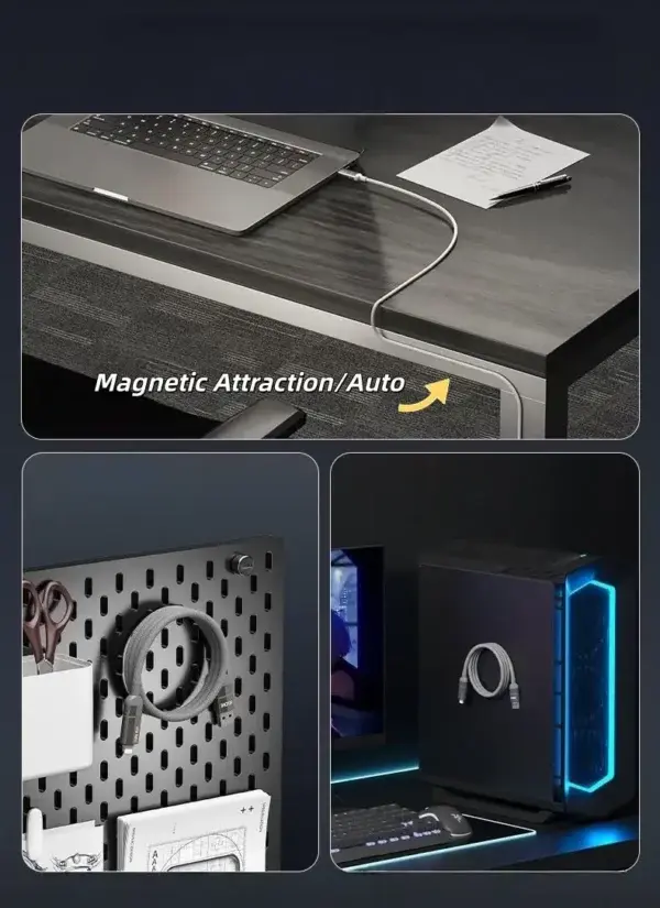 QIAWI™ Magnetic Anti-Tangle Charging Cable